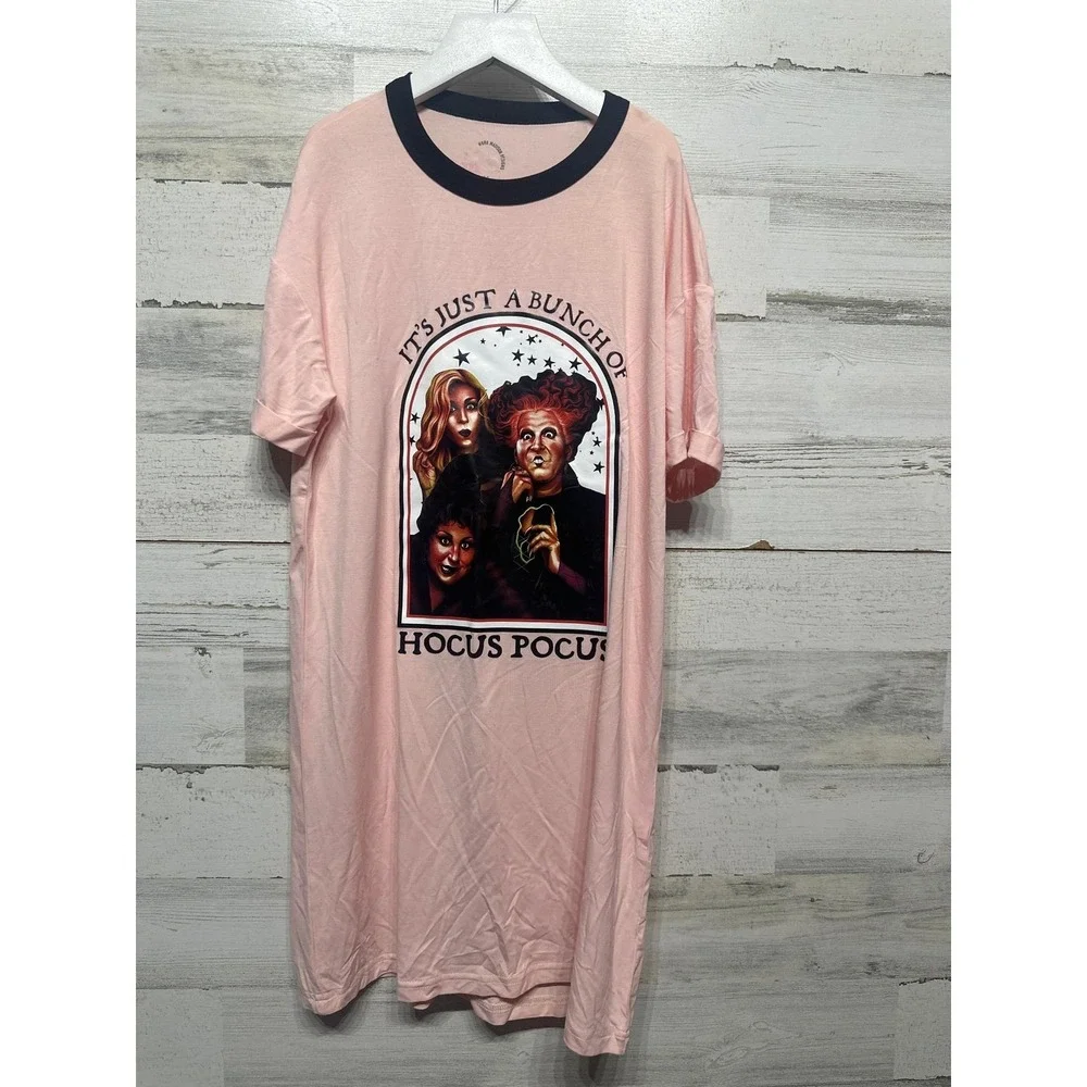 Nora‎ Madison Designs Hocus Pocus Sleep Shirt Kids 10-12T Pink Bamboo NWT